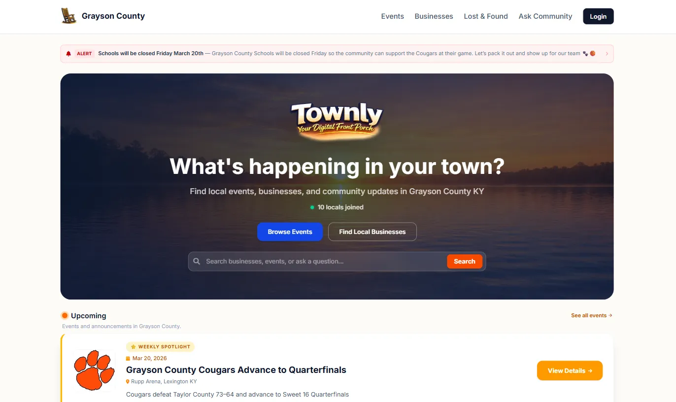 Townly — Grayson County community board